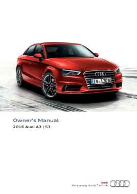 2016 Audi A3 S3 Owners Manual